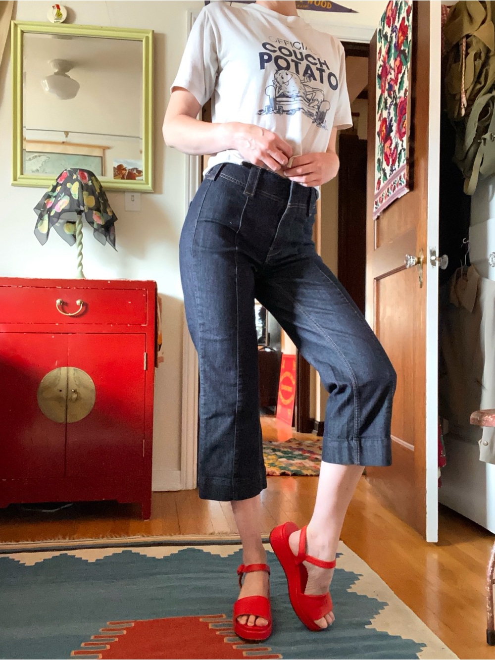 Pilcro Denim Cropped Ankle Jeans